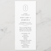 シーラシンプルーユニークボホモダンモノグラム結婚ズ プログラム (正面)