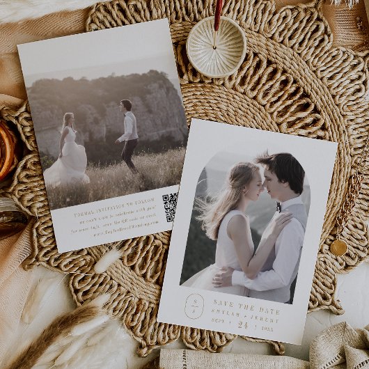 シーラシンプル金ゴールドモダンボホミニマ結婚リスト セーブザデート