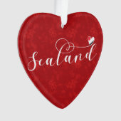 シーランドハート旗、シーランド公国 オーナメント (正面)