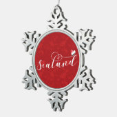 シーランドハート旗、シーランド公国 スノーフレークピューターオーナメント (右)