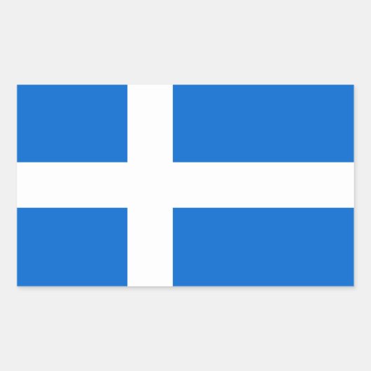 シーランド州旗スコットランド国旗 長方形シール (正面)