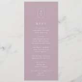 シーラーミニマル薄紫ダスティバラエレガントな結婚式 メニュー (正面)