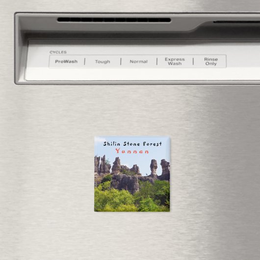 シーリンピナクルス石林 – 雲南,中国,アジア マグネット (インサイチュ (食洗機))