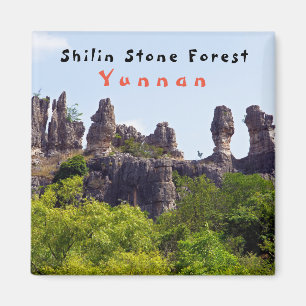 シーリンピナクルス石林 – 雲南，中国，アジア マグネット