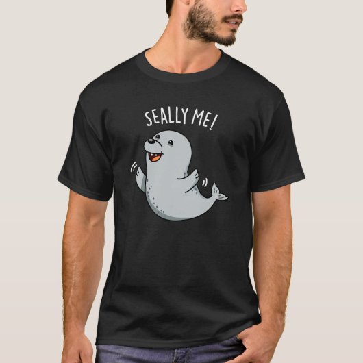 シーリーミーおもしろいシールプンダークBG Tシャツ (正面)