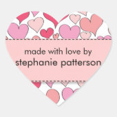 シールで愛でつくられたハートがたくさんある ハートシール (正面)