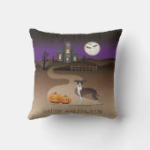 シールと白Iggyとハロウィーンハ幽霊のよく出るウス クッション (裏面)