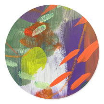 シールと秋が落ちるデザイン