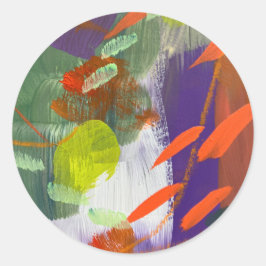 シールと秋が落ちるデザイン ラウンドシール