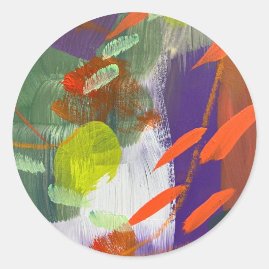 シールと秋が落ちるデザイン ラウンドシール (正面)