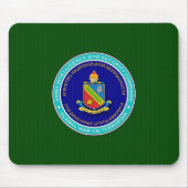 シールのイメージの防衛語学研究所の記章 マウスパッド (正面)