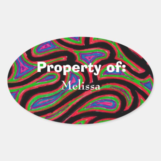 シールのカスタマイズ可能なプロパティ 楕円形シール (正面)