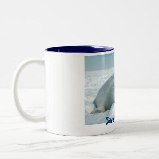 シールのマグを救って下さい ツートーンマグカップ (左)