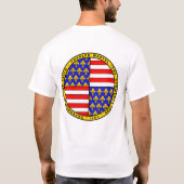 シールのワイシャツチャールズMartel紋章付き外衣 Tシャツ (裏面)