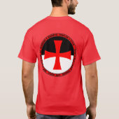 シールのワイシャツ騎士Templarの紋章付き外衣 Tシャツ (裏面)