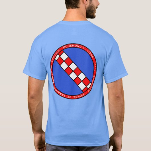 シールのワイシャツBohemond Iの紋章付き外衣 Tシャツ (裏面)