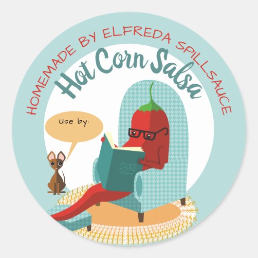 シールの台所から唐辛子サルサ ラウンドシール (正面)