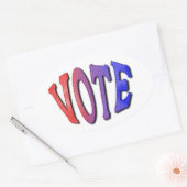 シールの投票 楕円形シール (封筒)