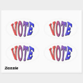 シールの投票 楕円形シール (シート)