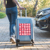 シールの番号のシ赤と白ート シール (スーツケースインサイチュ)