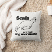 シールはちょうど犬の人魚です- クッション (ブランケット)