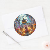 シールは死者のハロウィーンの日を指定 ラウンドシール (封筒)