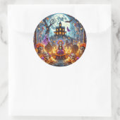 シールは死者のハロウィーンの日を指定 ラウンドシール (バッグ)