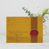 シールを持つ結婚式招待状 招待状 (スタンド正面)