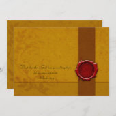 シールを持つ結婚式招待状 招待状 (正面/裏面)