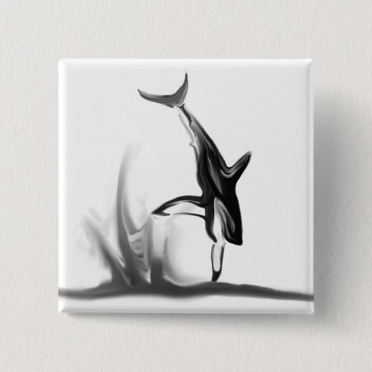 シールを捜しているホホジロザメを破ること 缶バッジ (正面)