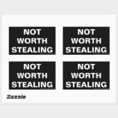 シールを盗む価値がない 長方形シール (シート)