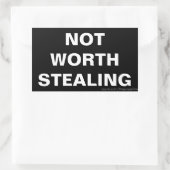 シールを盗む価値がない 長方形シール (バッグ)