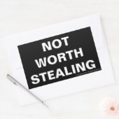 シールを盗む価値がない 長方形シール (封筒)