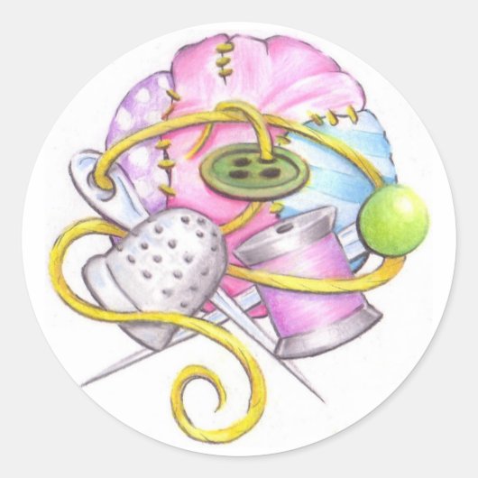 シールを縫う ラウンドシール (正面)