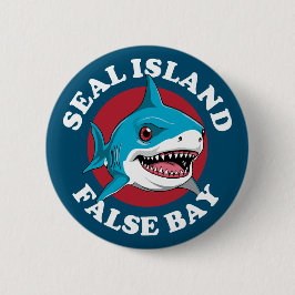 シールアイランド偽ベイ – サメとスキューバダイビング 缶バッジ