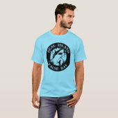 シールアイランド偽ベイ – サメとスキューバダイビング Tシャツ (正面フル)