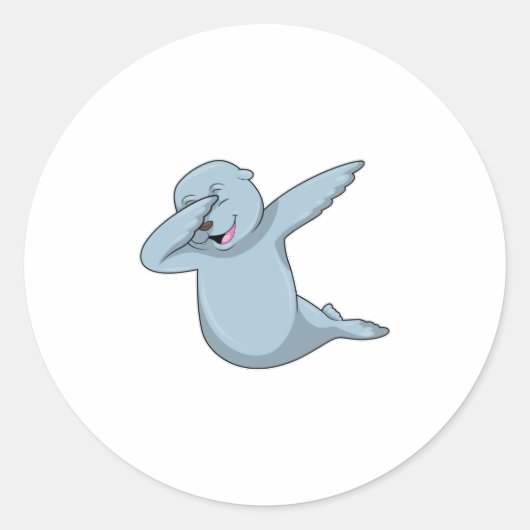 シールアットヒップホップダンスダブ ラウンドシール (正面)