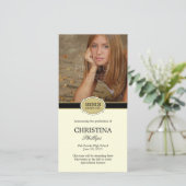 シールエレガント卒業発表フォトカード 案内状 (スタンド正面)