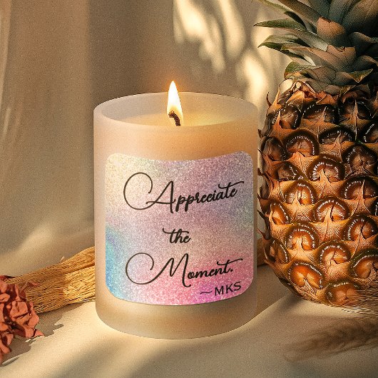 シールカラフル | イニシャルと前向き肯定 スクエアシール