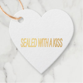 シールキスラブ引用文フォイルメッセージカード フェイバータグ