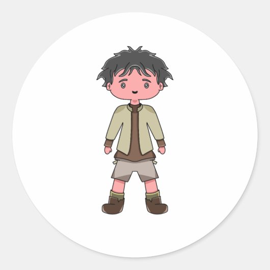 シールキャラクター漫画 ラウンドシール (正面)