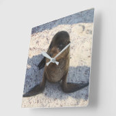 シールクロック スクエア壁時計 (傾斜)