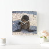 シールクロック スクエア壁時計 (ホーム)