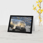 シールグラッキングハハハッピーバースデー カード (黄色い花)