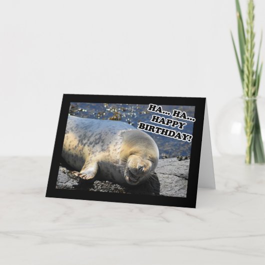 シールグラッキングハハハッピーバースデー カード (正面)