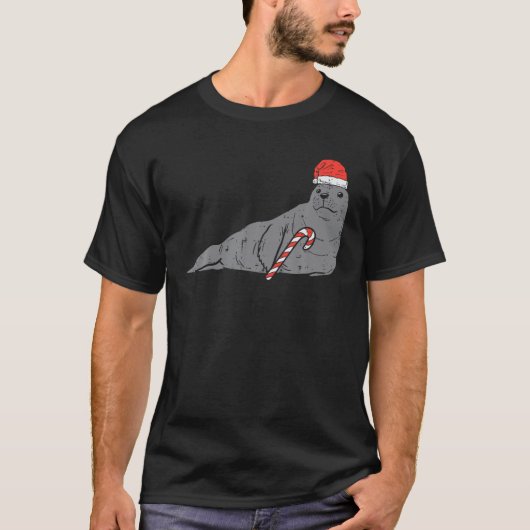 シールサンタアニマルクリスマスクリスマス女子女子 Tシャツ (正面)