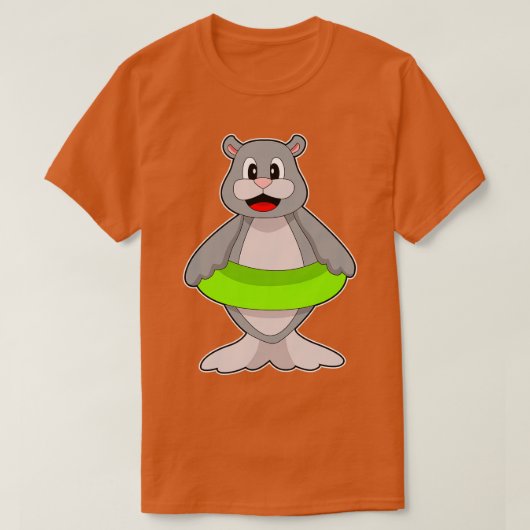 シールスイミングライフブイ Tシャツ (デザイン正面)
