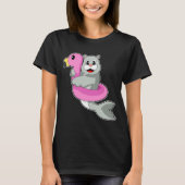 シールスイムリングフラミンゴ Tシャツ (正面)