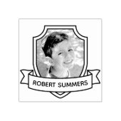 シールドとリボンの名前をカスタムすると写真 ラバースタンプ (インプリント)