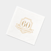 シールドとリボンの誕生日 箔ナプキン (左)